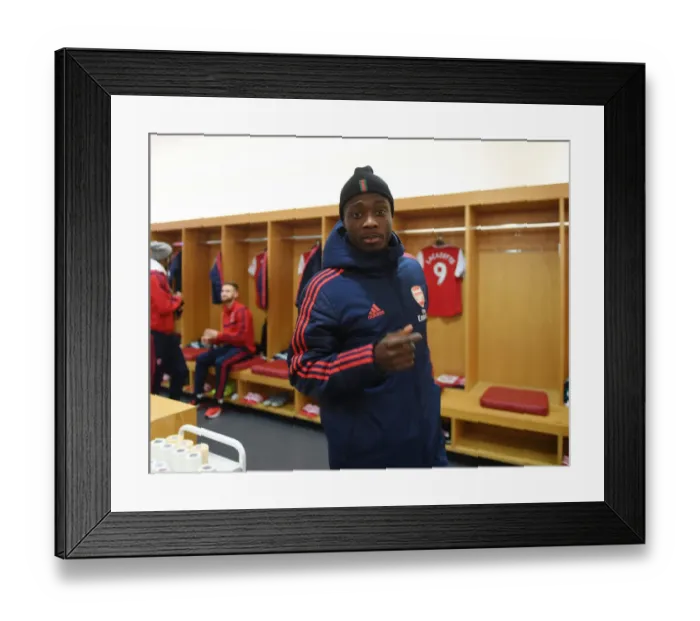 Framed Print : Arsenal FC: Nicolas Pepe in the Changing Room before Arsenal v Southampton (2019-20) Framed Print : Arsenal FC: Nicolas Pepe in the Changing Room before Arsenal v Southampton (2019-20)