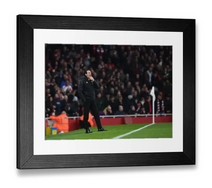 Framed Print : Unai Emery's Determination: Arsenal's Premier League Showdown vs. Southampton