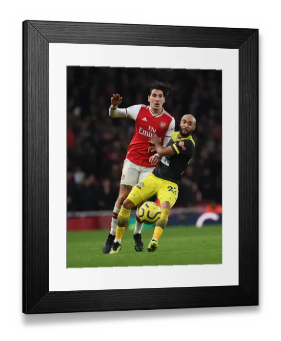 Framed Print : Arsenal vs Southampton: Hector Bellerin Clashes with Nathan Redmond in Premier League Showdown Framed Print : Arsenal vs Southampton: Hector Bellerin Clashes with Nathan Redmond in Premier League Showdown
