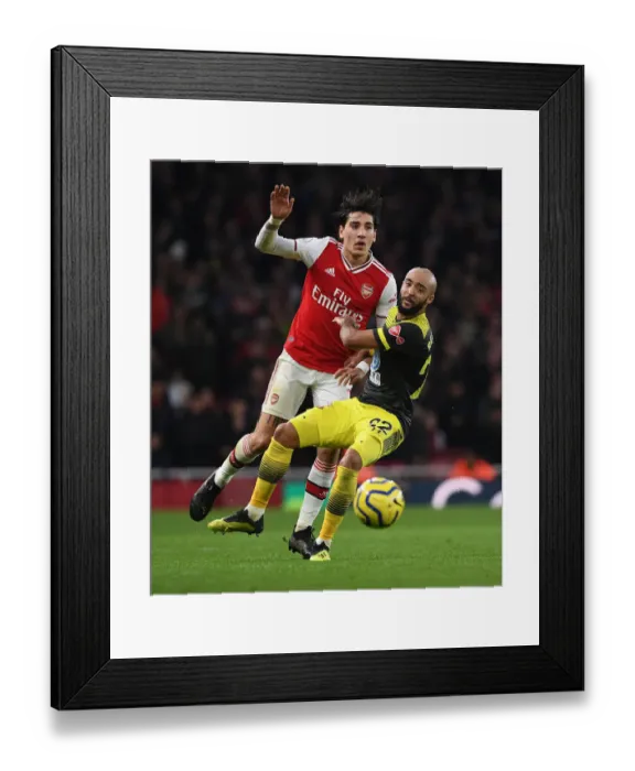 Framed Print : Arsenal vs Southampton: Bellerin vs Redmond Clash in Premier League Showdown Framed Print : Arsenal vs Southampton: Bellerin vs Redmond Clash in Premier League Showdown