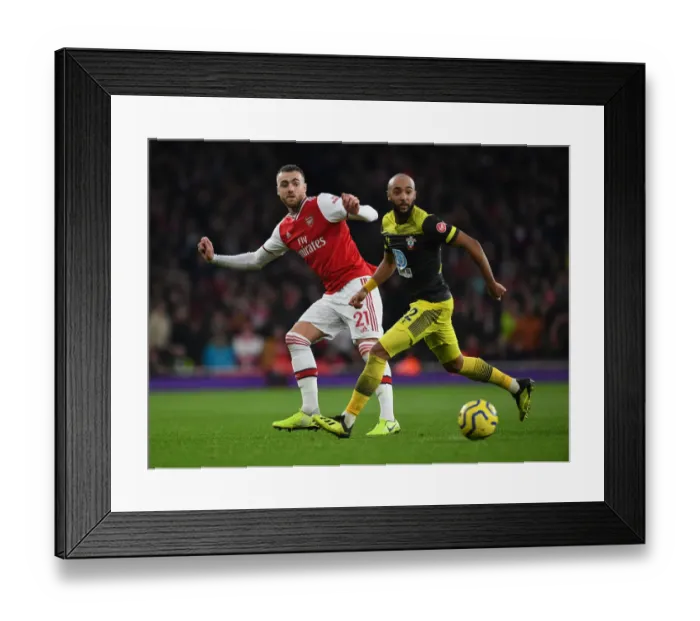Framed Print : Arsenal vs. Southampton: Calum Chambers vs. Nathan Redmond Clash in Premier League Showdown Framed Print : Arsenal vs. Southampton: Calum Chambers vs. Nathan Redmond Clash in Premier League Showdown
