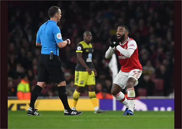 Arsenal vs Southampton: Lacazette Contests Referees Decision in Premier League Clash