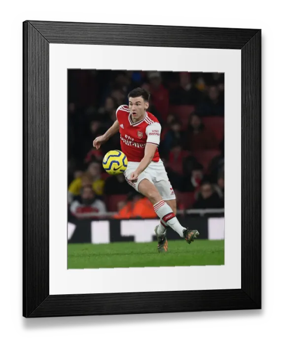 Framed Print : Arsenal's Kieran Tierney in Action: Arsenal vs Southampton, Premier League 2019-20