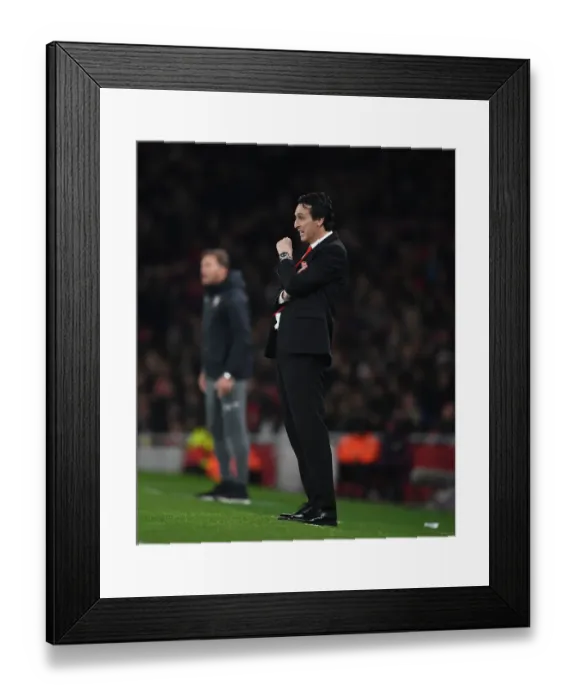 Framed Print : Unai Emery's Unwavering Determination: Arsenal's Premier League Showdown Against Southampton
