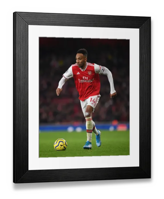 Framed Print : Arsenal's Aubameyang Scores Brilliantly in Arsenal vs. Southampton Showdown (November 2019)