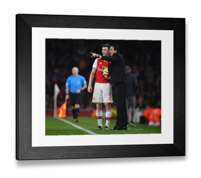 Framed Print : Intense Conversation: Emery and Tierney Focused During Arsenal's Battle Against Southampton, 2019 Framed Print : Intense Conversation: Emery and Tierney Focused During Arsenal's Battle Against Southampton, 2019