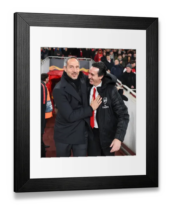 Framed Print : Unai Emery and Adolf Hutter Face Off: Arsenal FC vs Eintracht Frankfurt, UEFA Europa League 2019-20 Framed Print : Unai Emery and Adolf Hutter Face Off: Arsenal FC vs Eintracht Frankfurt, UEFA Europa League 2019-20
