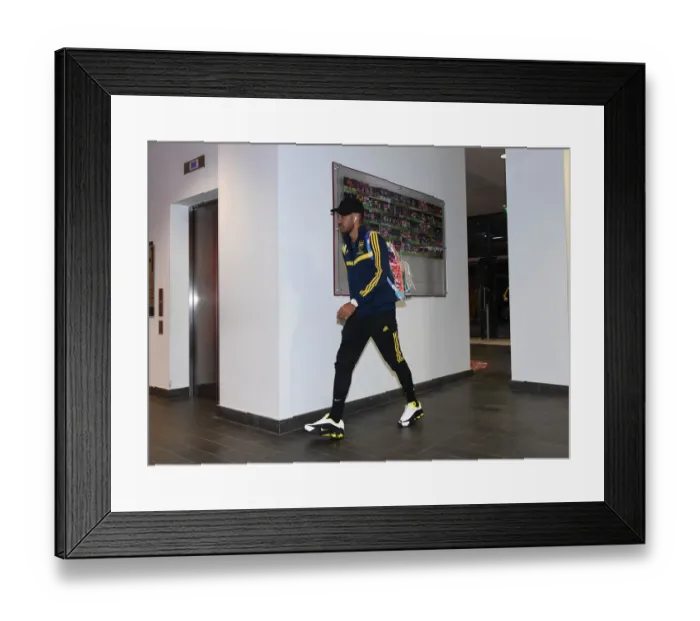 Framed Print : Arsenal's Aubameyang Arrives at Emirates Stadium for Europa League Clash vs Eintracht Frankfurt Framed Print : Arsenal's Aubameyang Arrives at Emirates Stadium for Europa League Clash vs Eintracht Frankfurt