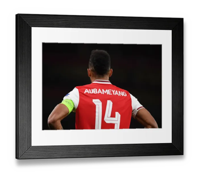Framed Print : Arsenal's Europa League Triumph: Aubameyang's Glory Against Eintracht Frankfurt