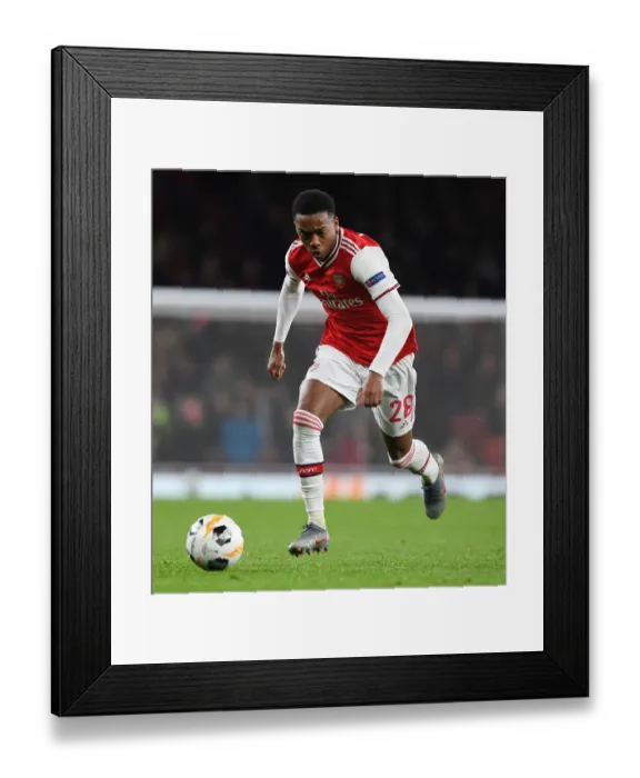 Framed Print : Arsenal's Joe Willock in Action Against Eintracht Frankfurt - UEFA Europa League 2019-20