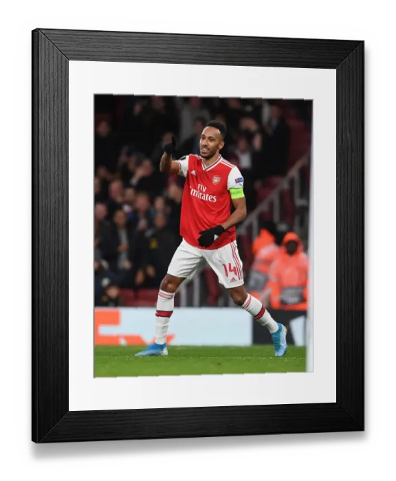 Framed Print : Aubameyang's Europa League Stunner: Arsenal's Triumph over Eintracht Frankfurt