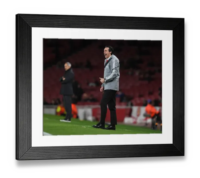 Framed Print : Unai Emery Leads Arsenal in Europa League Battle against Eintracht Frankfurt