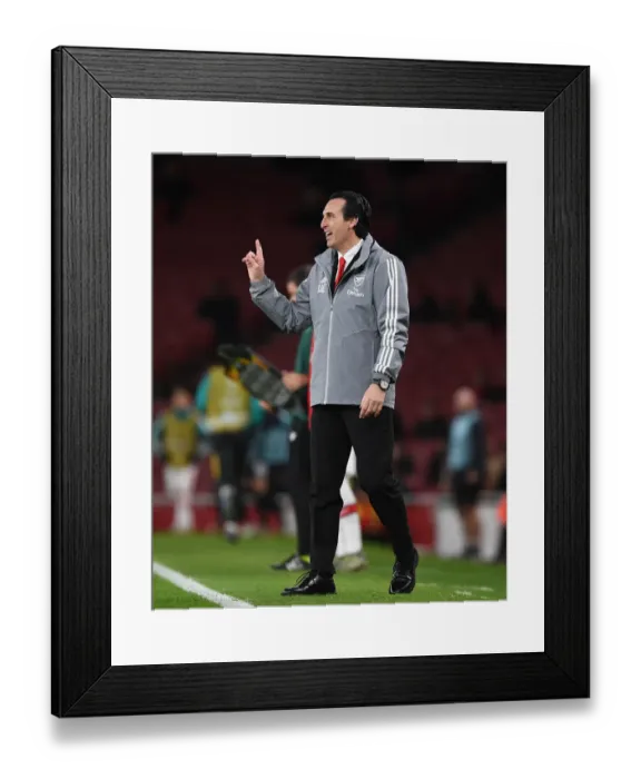 Framed Print : Unai Emery Leads Arsenal in Europa League Battle against Eintracht Frankfurt Framed Print : Unai Emery Leads Arsenal in Europa League Battle against Eintracht Frankfurt