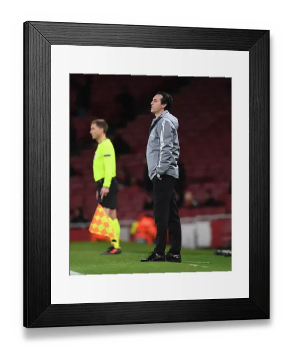 Framed Print : Unai Emery Leads Arsenal in Europa League Battle against Eintracht Frankfurt
