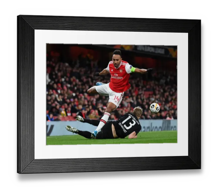 Framed Print : Aubameyang vs. Hinteregger: Europa League Showdown - Arsenal vs. Eintracht Frankfurt Framed Print : Aubameyang vs. Hinteregger: Europa League Showdown - Arsenal vs. Eintracht Frankfurt
