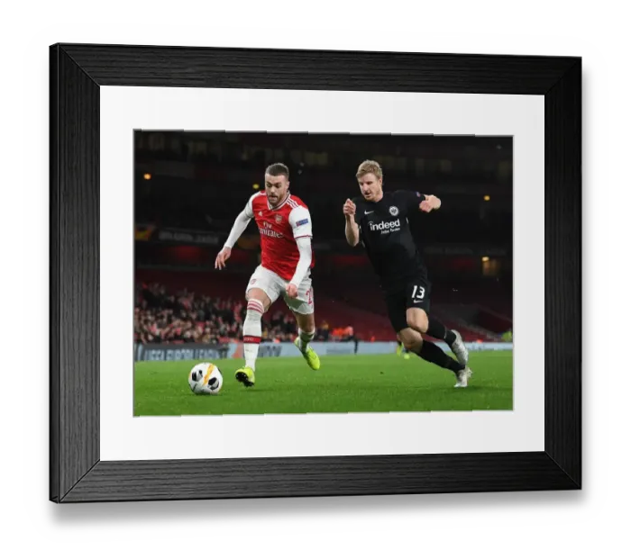 Framed Print : Calum Chambers vs Martin Hinteregger: A Battle in the Europa League Framed Print : Calum Chambers vs Martin Hinteregger: A Battle in the Europa League
