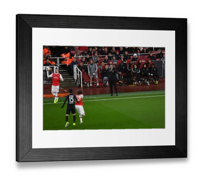 Framed Print : Unai Emery Leads Arsenal Against Eintracht Frankfurt in Europa League Group F