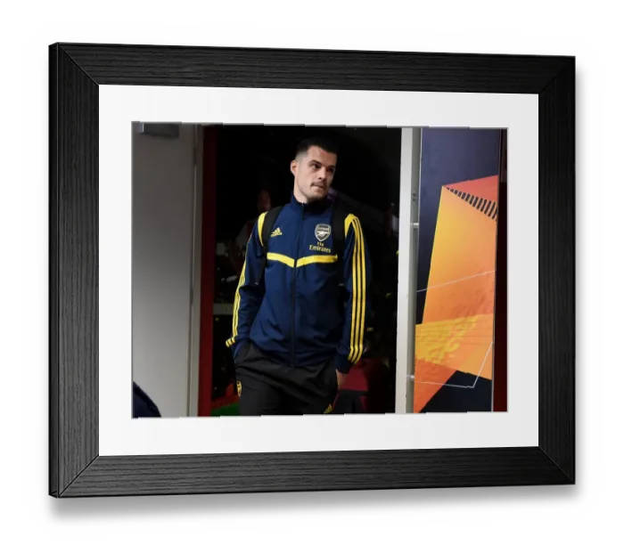 Framed Print : Granit Xhaka: Arsenal's Europa League Warrior Readies for Eintracht Frankfurt Battle