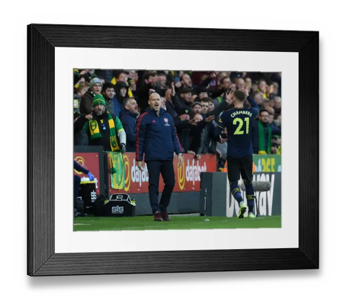 Framed Print : Freddie Ljungberg Leads Arsenal in Premier League Battle at Norwich City, December 2019 Framed Print : Freddie Ljungberg Leads Arsenal in Premier League Battle at Norwich City, December 2019