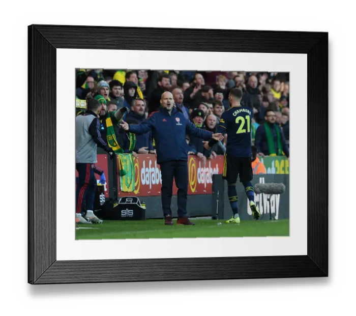 Framed Print : Freddie Ljungberg Leads Arsenal in Premier League Battle at Norwich City, December 2019