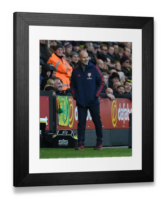 Framed Print : Freddie Ljungberg Leads Arsenal in Premier League Battle at Norwich City, December 2019