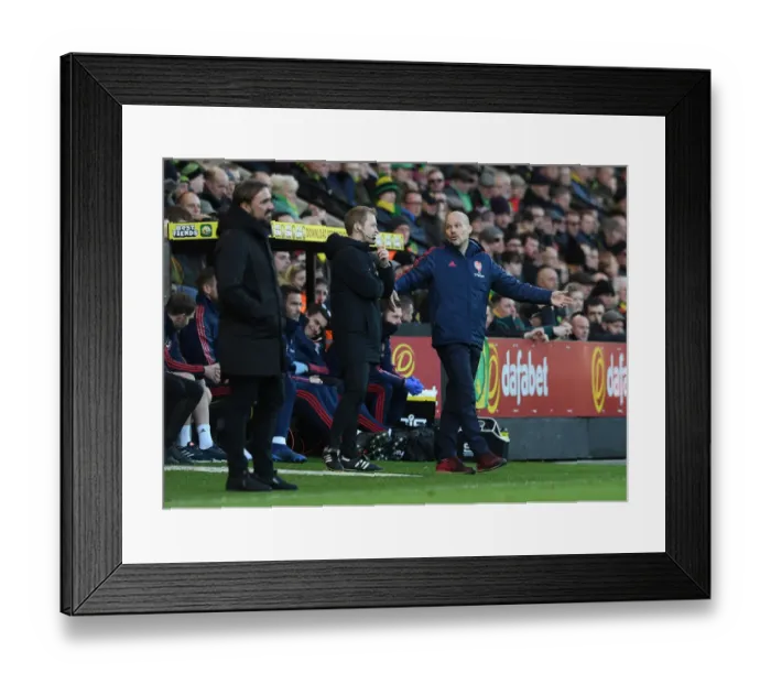 Framed Print : Freddie Ljungberg Leads Arsenal in Premier League Battle at Norwich City, December 2019