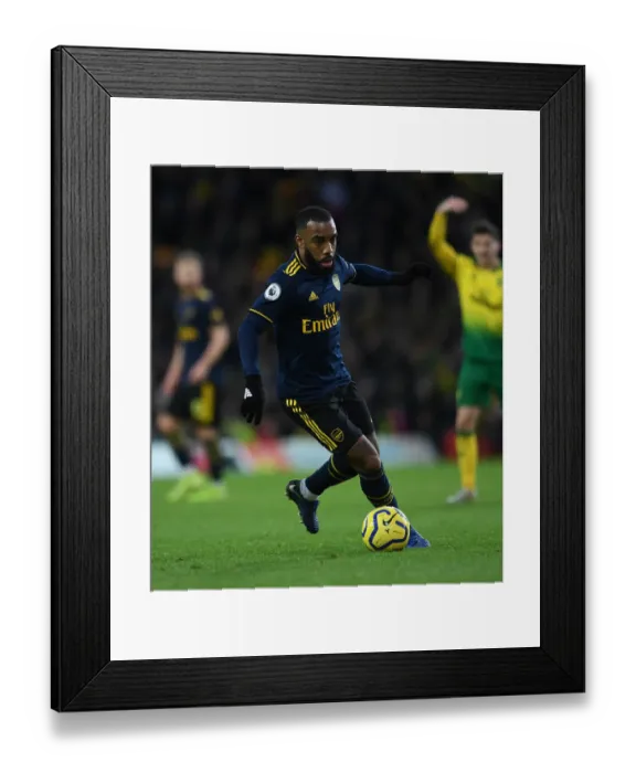 Framed Print : Alexandre Lacazette in Action: Norwich City vs Arsenal, Premier League 2019-20 Framed Print : Alexandre Lacazette in Action: Norwich City vs Arsenal, Premier League 2019-20
