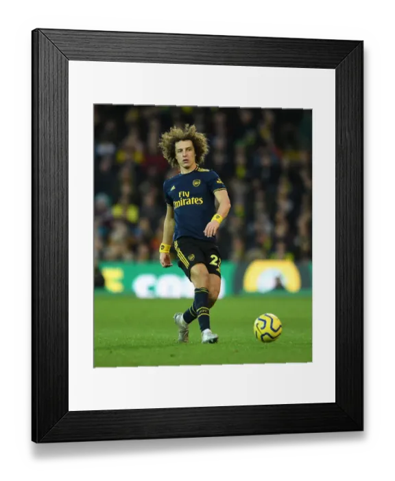 Framed Print : David Luiz in Action: Norwich City vs Arsenal FC, Premier League 2019-20