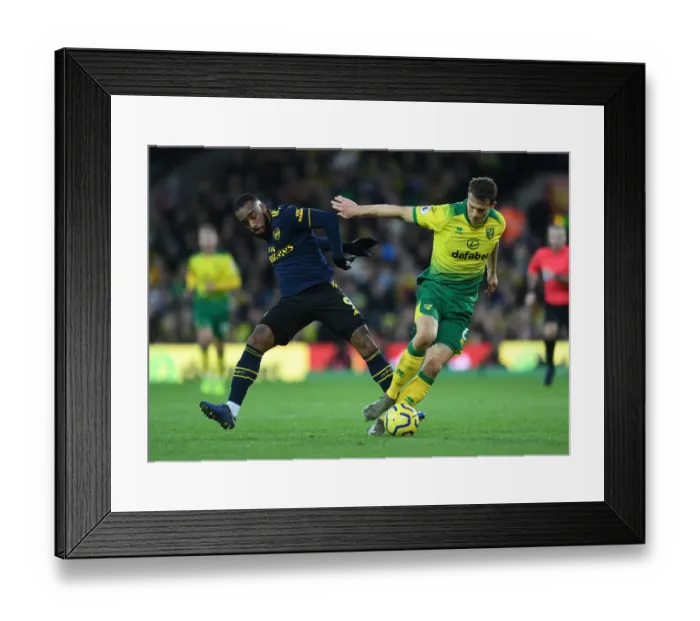 Framed Print : Clash at Carrow Road: Lacazette vs. Zimmermann in Norwich City vs. Arsenal FC, Premier League 2019-20 Framed Print : Clash at Carrow Road: Lacazette vs. Zimmermann in Norwich City vs. Arsenal FC, Premier League 2019-20