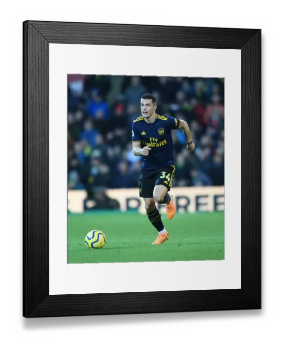 Framed Print : Granit Xhaka in Action: Norwich City vs Arsenal, Premier League 2019-20 Framed Print : Granit Xhaka in Action: Norwich City vs Arsenal, Premier League 2019-20