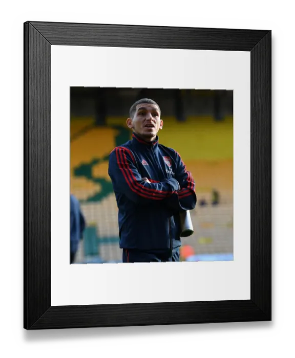 Framed Print : Lucas Torreira: Arsenal's Focus Ahead of Norwich City Clash (Premier League 2019-20)