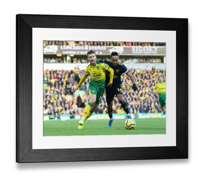 Framed Print : Aubameyang vs Trybull: Battle at Carrow Road - Norwich City vs Arsenal FC, Premier League 2019-20 Framed Print : Aubameyang vs Trybull: Battle at Carrow Road - Norwich City vs Arsenal FC, Premier League 2019-20
