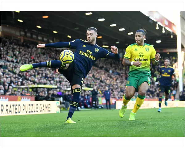 Norwich's Hernandez Threatens Chambers: Intense Moment from Arsenal-Norwich Clash