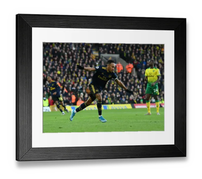 Framed Print : Aubameyang Scores Arsenal's Second Goal: Norwich City vs Arsenal (December 2019) Framed Print : Aubameyang Scores Arsenal's Second Goal: Norwich City vs Arsenal (December 2019)