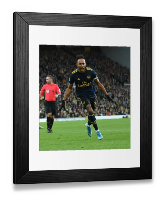Framed Print : Aubameyang Scores Arsenal's Second Goal vs Norwich City (December 2019) Framed Print : Aubameyang Scores Arsenal's Second Goal vs Norwich City (December 2019)