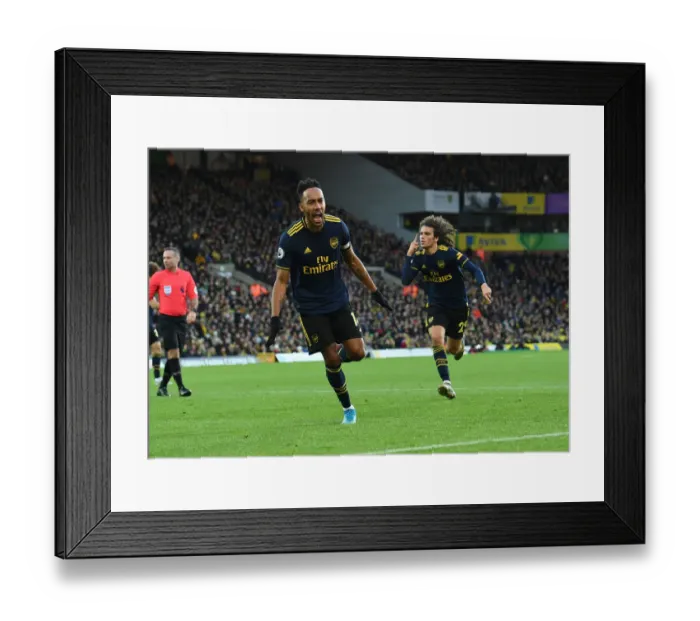 Framed Print : Aubameyang Scores Arsenal's Second Goal: Norwich City vs Arsenal, Premier League 2019-20 Framed Print : Aubameyang Scores Arsenal's Second Goal: Norwich City vs Arsenal, Premier League 2019-20
