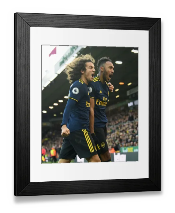 Framed Print : Aubameyang's Brace: Arsenal's Victory Over Norwich City (December 2019)