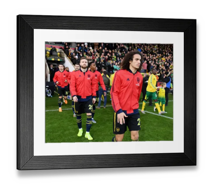 Framed Print : Arsenal FC: Guendouzi and Mustafi Before Norwich Clash (Premier League 2019-20)