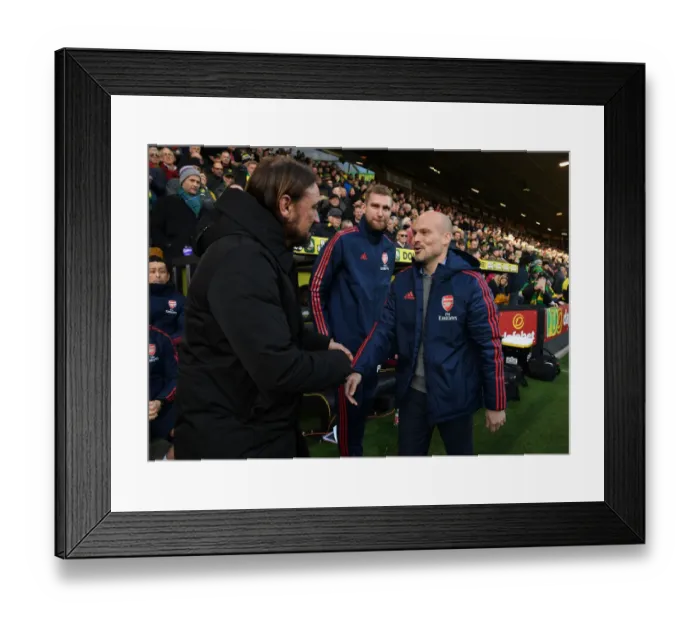 Framed Print : Pre-Match Handshake: Freddie Ljungberg and Daniel Farke, Norwich City vs. Arsenal FC (Premier League, December 2019) Framed Print : Pre-Match Handshake: Freddie Ljungberg and Daniel Farke, Norwich City vs. Arsenal FC (Premier League, December 2019)