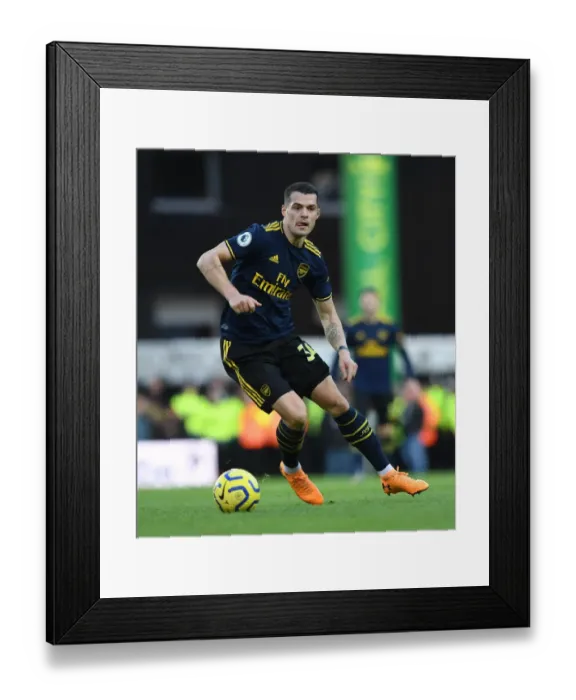 Framed Print : Granit Xhaka (Arsenal). Norwich City 2:2 Arsenal Framed Print : Granit Xhaka (Arsenal). Norwich City 2:2 Arsenal