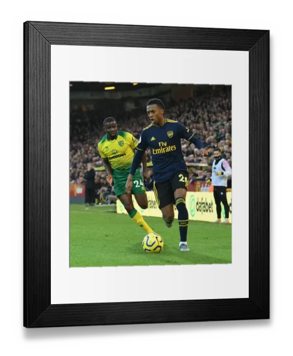 Framed Print : Joe Willock (Arsenal) Ibrahim Amadou (Norwich) Framed Print : Joe Willock (Arsenal) Ibrahim Amadou (Norwich)
