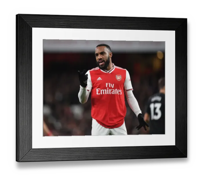 Framed Print : Arsenal vs Brighton: Lacazette in Action - Premier League 2019-20 Framed Print : Arsenal vs Brighton: Lacazette in Action - Premier League 2019-20