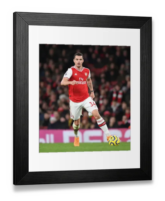 Framed Print : Arsenal vs Brighton: Granit Xhaka in Action at Emirates Stadium (Premier League 2019-20) Framed Print : Arsenal vs Brighton: Granit Xhaka in Action at Emirates Stadium (Premier League 2019-20)
