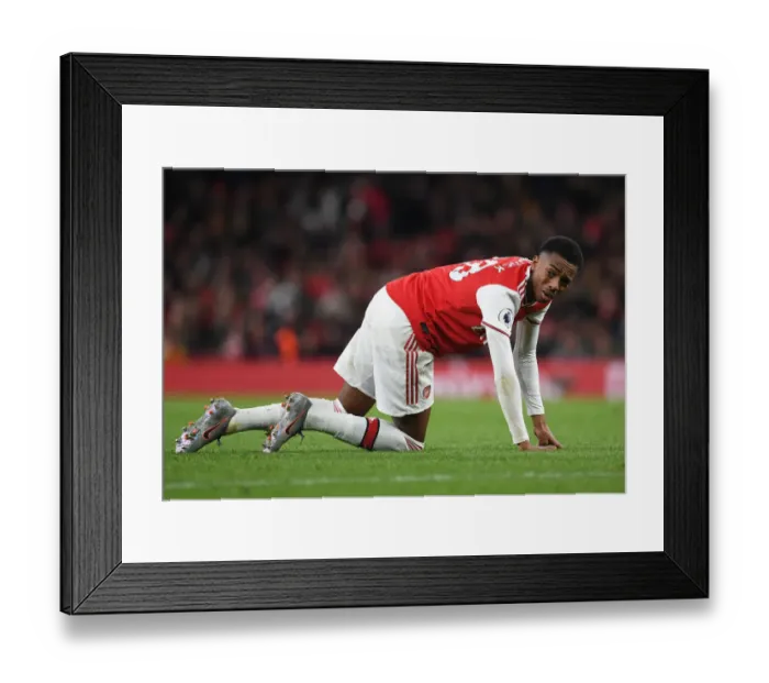 Framed Print : Joe Willock in Action: Arsenal vs Brighton & Hove Albion, Premier League 2019-20