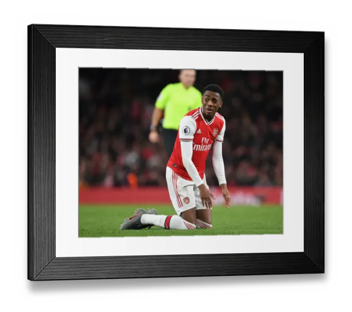 Framed Print : Joe Willock: In Action for Arsenal Against Brighton & Hove Albion, Premier League 2019-20