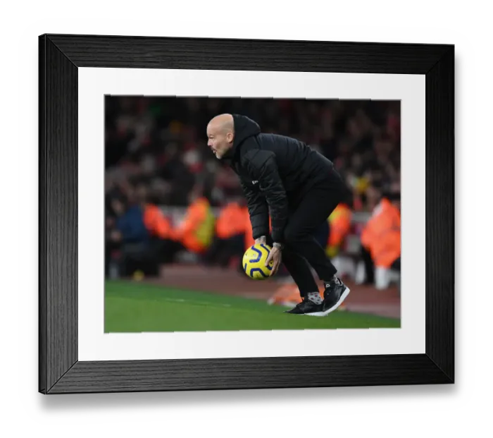 Framed Print : Freddie Ljungberg Leads Arsenal at Emirates Stadium: Arsenal vs Brighton (2019-20)