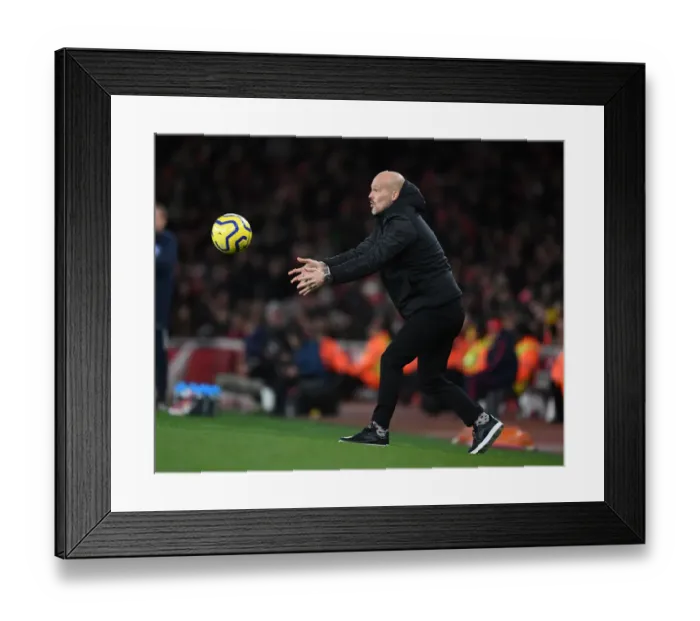Framed Print : Freddie Ljungberg Leads Arsenal at Emirates Stadium: Arsenal vs Brighton (2019-20)