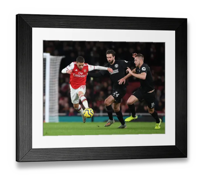 Framed Print : Torreira's Midfield Magic: Outmaneuvering Propper and Webster (Arsenal vs Brighton, 2019)