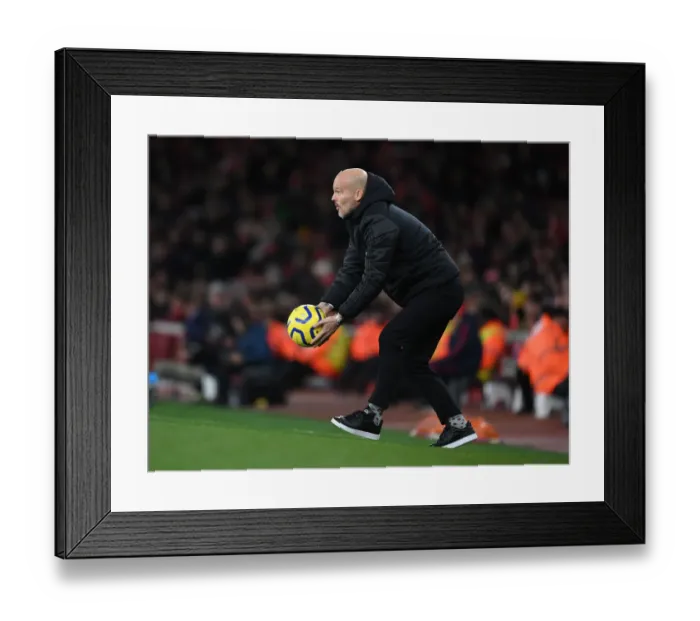 Framed Print : Freddie Ljungberg Leads Arsenal at Emirates Stadium: Arsenal vs Brighton, 2019-2020
