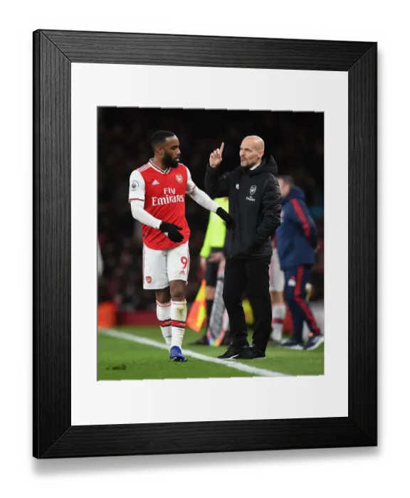Framed Print : Arsenal's Interim Coach Freddie Ljungberg Leads Team at Emirates Stadium: Arsenal vs Brighton (2019-20) Framed Print : Arsenal's Interim Coach Freddie Ljungberg Leads Team at Emirates Stadium: Arsenal vs Brighton (2019-20)